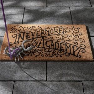 Pottery Barn Wednesday Nevermore Academy Doormat